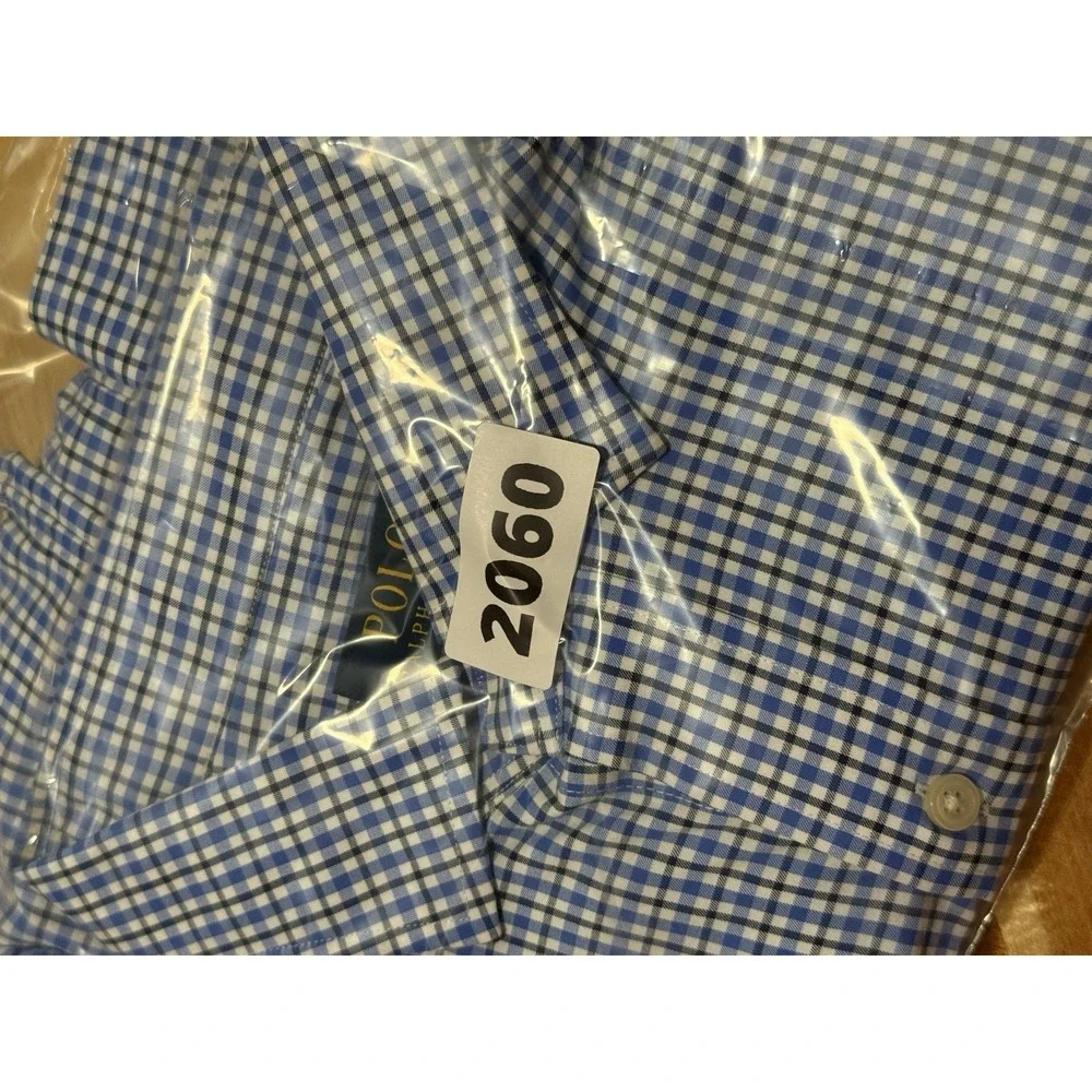 Polo Ralph Lauren Shirt Mens XLT Blue Plaid Performance Soft Stretch Button Up
